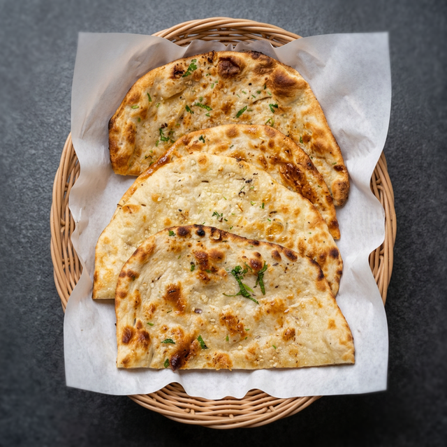 Cheese Naan With Garlic.